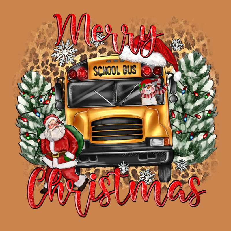 Merry Christmas School Bus Heavyweight Hoodie by texasbilliewilder | Teevron