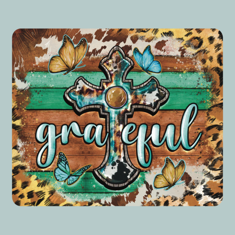 Grateful Cross Mousepad Heavy Core Tee by BarkalooDesign | Teevron