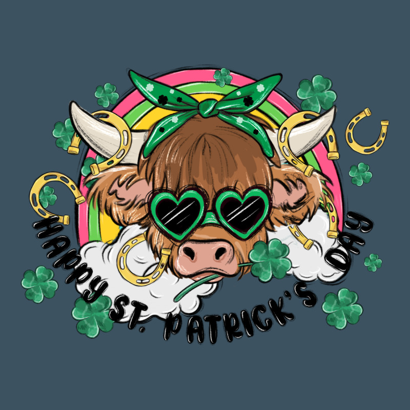 St. Patrick's Day Highland Cow Urban Heavy Tee by MaliasSmallBusiness | Teevron