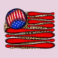 Leopard Baseball Flag5 Ladies Tee | Teevron