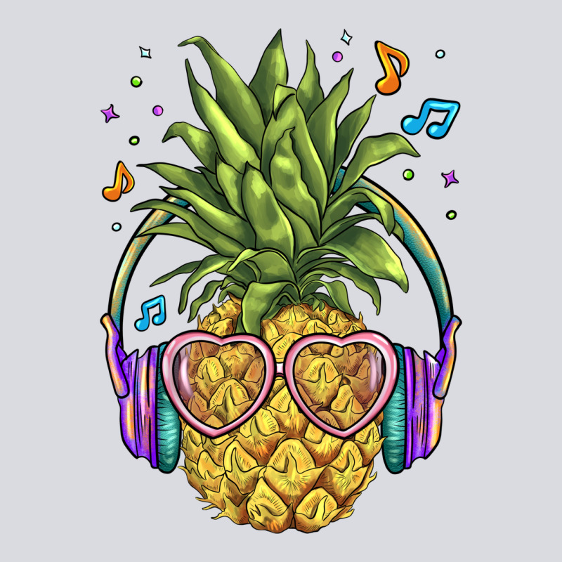 Pineapple With Headphone Zipper Hoodie by BarkalooDesign | Teevron