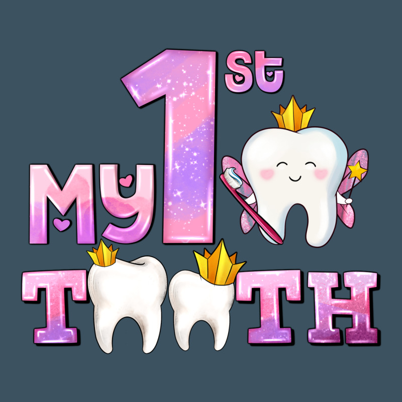 My First Tooth With Teeth For Girls Urban Heavy Tee by AdoDesignShop | Teevron