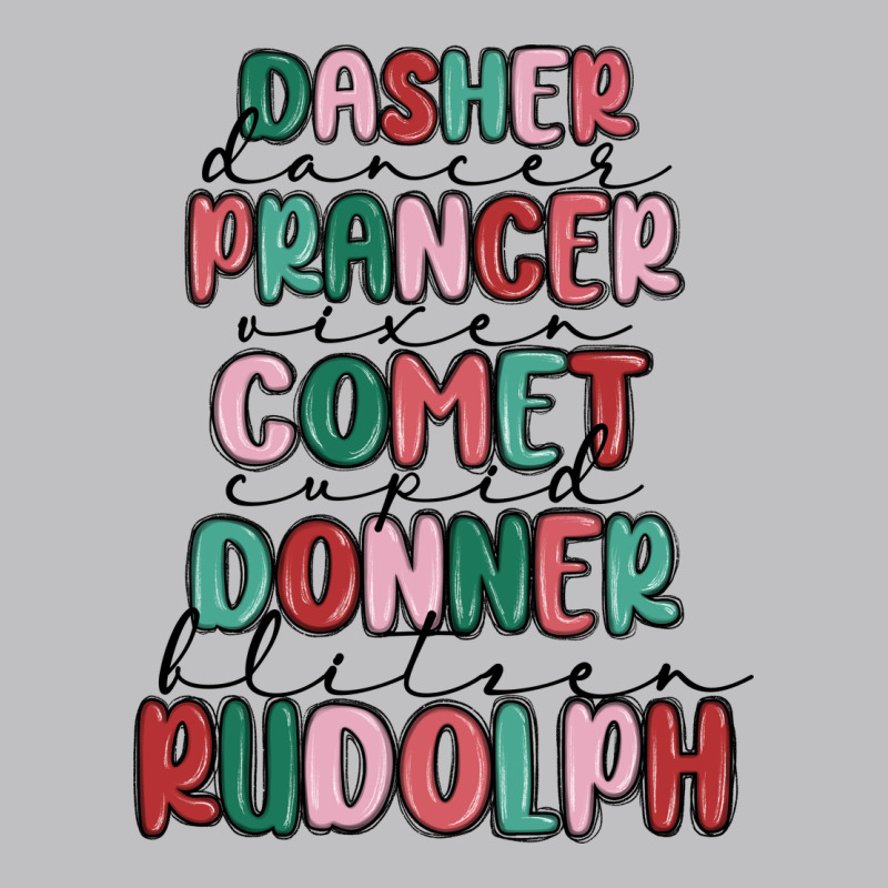 Dasher Dancer Prancer Vixer Comet Cupid Donner Bli Long Sleeve Tee by MaliasSmallBusiness | Teevron