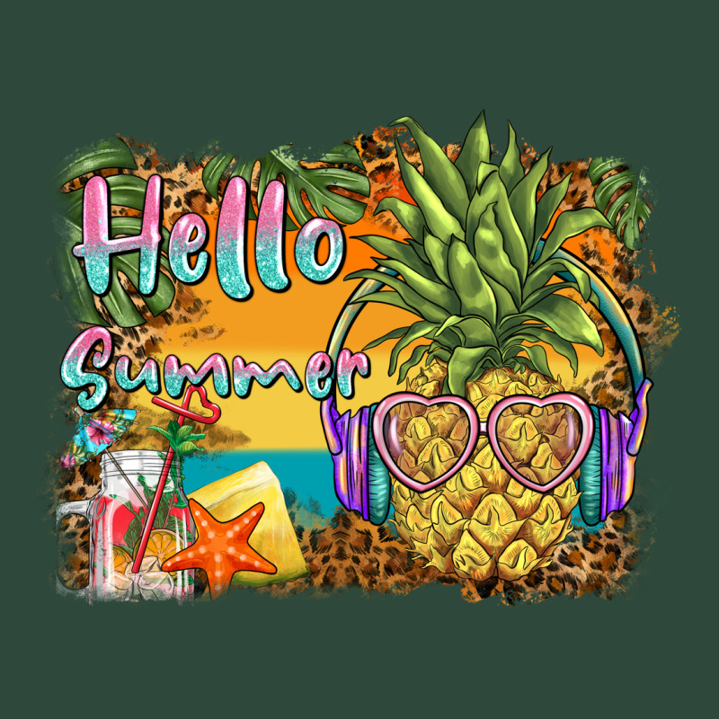 Hello Summer Pineapple Zipper Hoodie by BarkalooDesign | Teevron