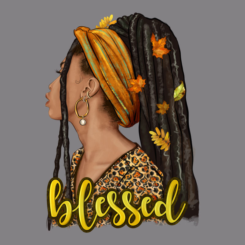 Fall Afro Woman Blessed Heavyweight Hoodie by NancyCooperArtShop | Teevron