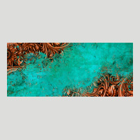 Tooled Leather Turquoise Glitter 11oz Mug Zipper Hoodie | Teevron