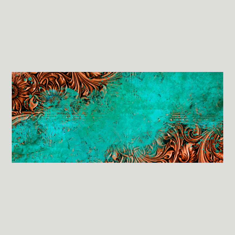 Tooled Leather Turquoise Glitter 11oz Mug Zipper Hoodie by Jasminsmagicworld | Teevron