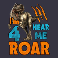 I'm Four Hear Me Roar Dinosaur Birthday Vintage Hoodie | Teevron