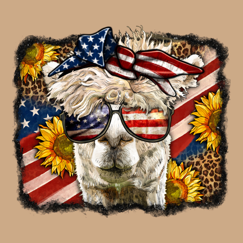 4th Of July Llama Vintage Hoodie by LillyAllenDesigns | Teevron