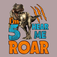 I'm Five Hear Me Roar Dinosaur Birthday Vintage Hoodie | Teevron