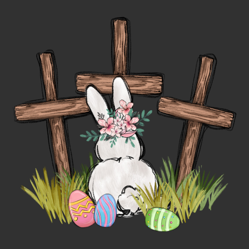 Floral Watercolor Easter Bunny Cross Urban Heavy Tee by MaliasSmallBusiness | Teevron
