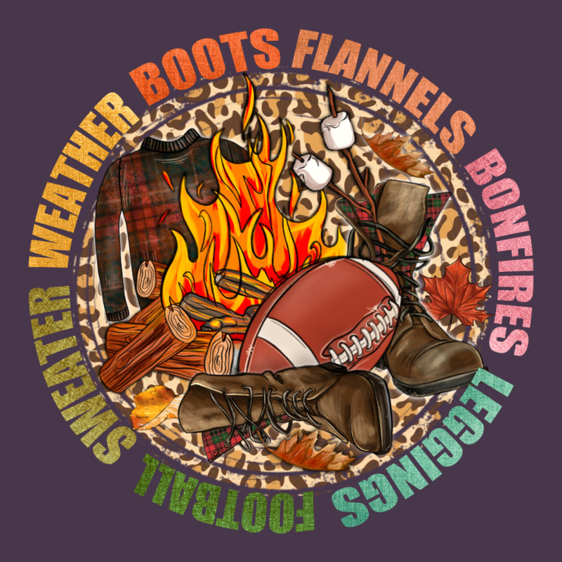 Boots Flannels Bonfires Leggins Football Heavyweight Hoodie by NancyCooperArtShop | Teevron