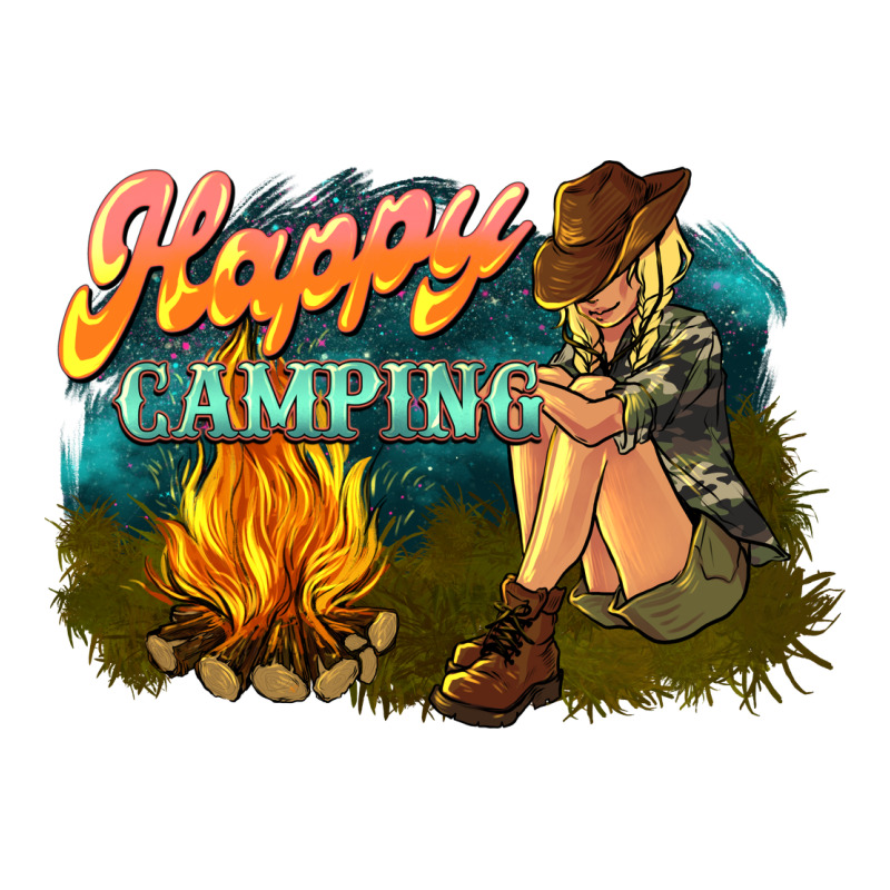 Happy Camping Long Sleeve Tee by NancyCooperArtShop | Teevron