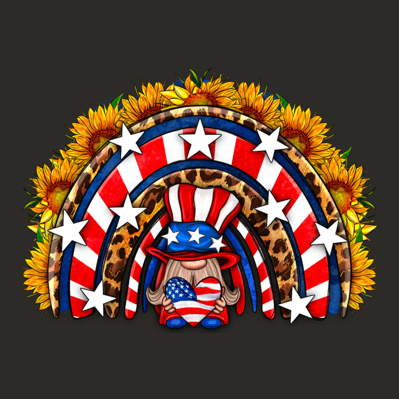 Usa Gnome Sunflower Rainbow Heavy Core Tee by HRA Design Shop | Teevron