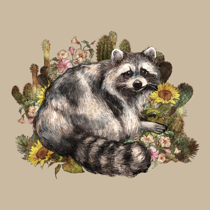 Floral Racoon Western Long Sleeve Tee by NancyCooperArtShop | Teevron