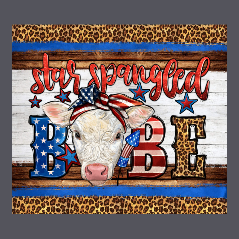 Western Star Spangled Baby Cow Vintage Hoodie by LillyAllenDesigns | Teevron