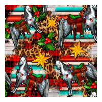 christmas horse leopard tartan | Teevron