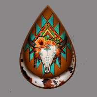 Aztec Bullskull Teardrop Earrings Vintage Tee | Teevron