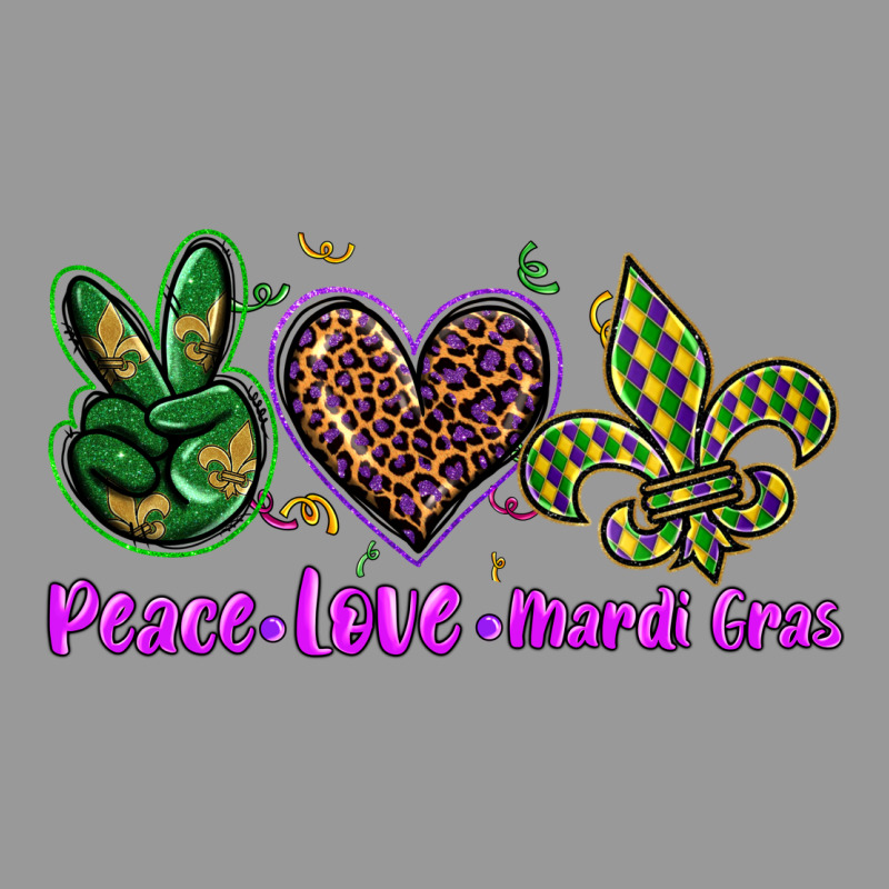Peace Love Mardi Gras Vintage Hoodie by BarkalooDesign | Teevron