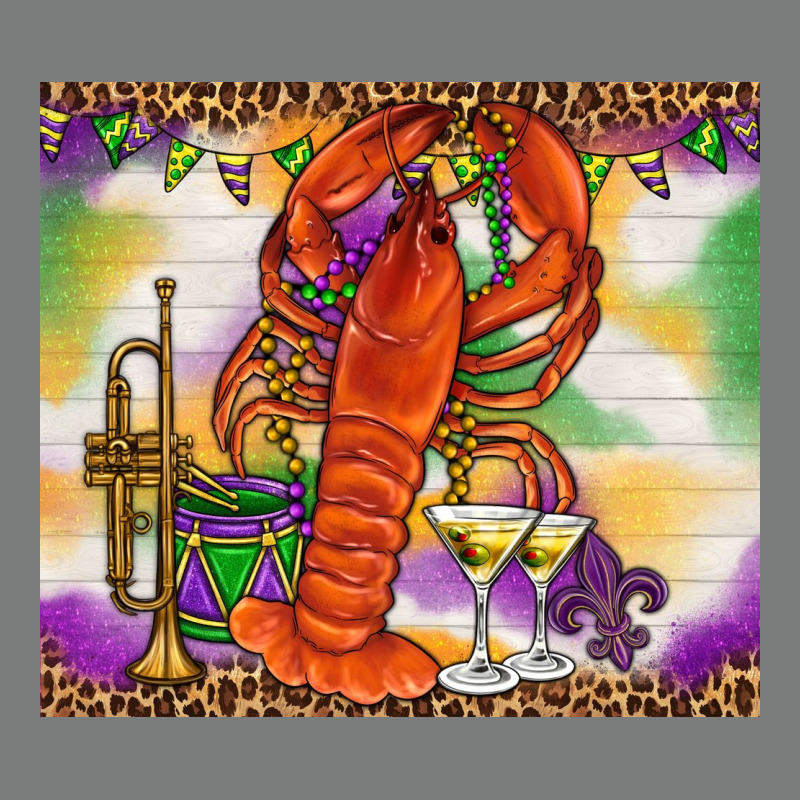 Mardi Gras Crawfish Tumbler Premium Hoodie by HowdyJamesFarm | Teevron