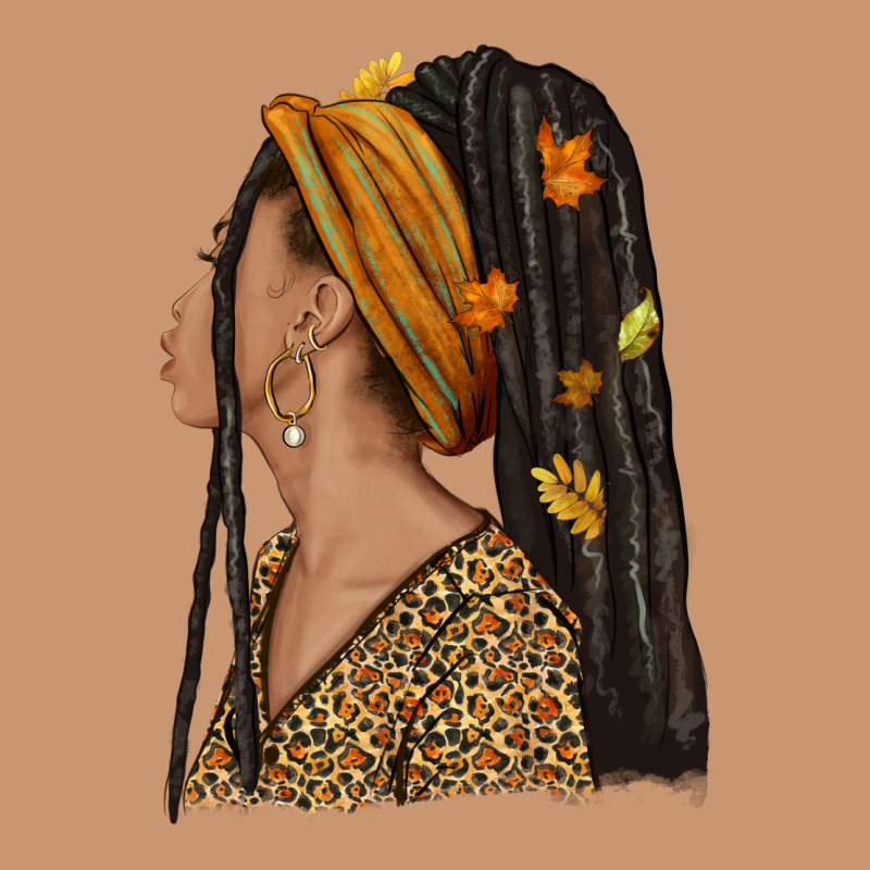 Fall Afro Woman Heavyweight Hoodie by NancyCooperArtShop | Teevron