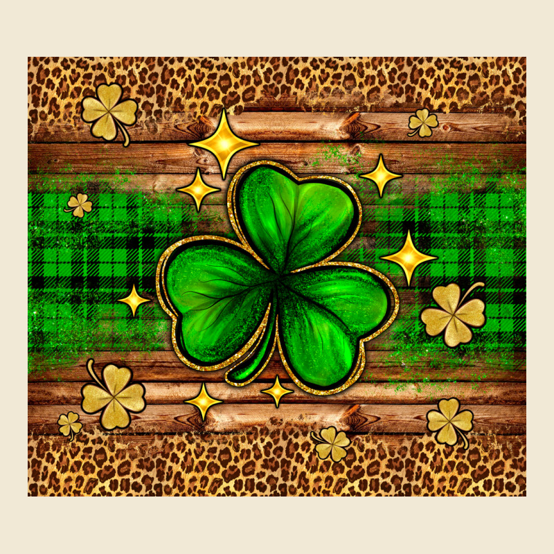 St. Patrick's Day Shamrock Leopard Ladies Tee by Neo Western | Teevron