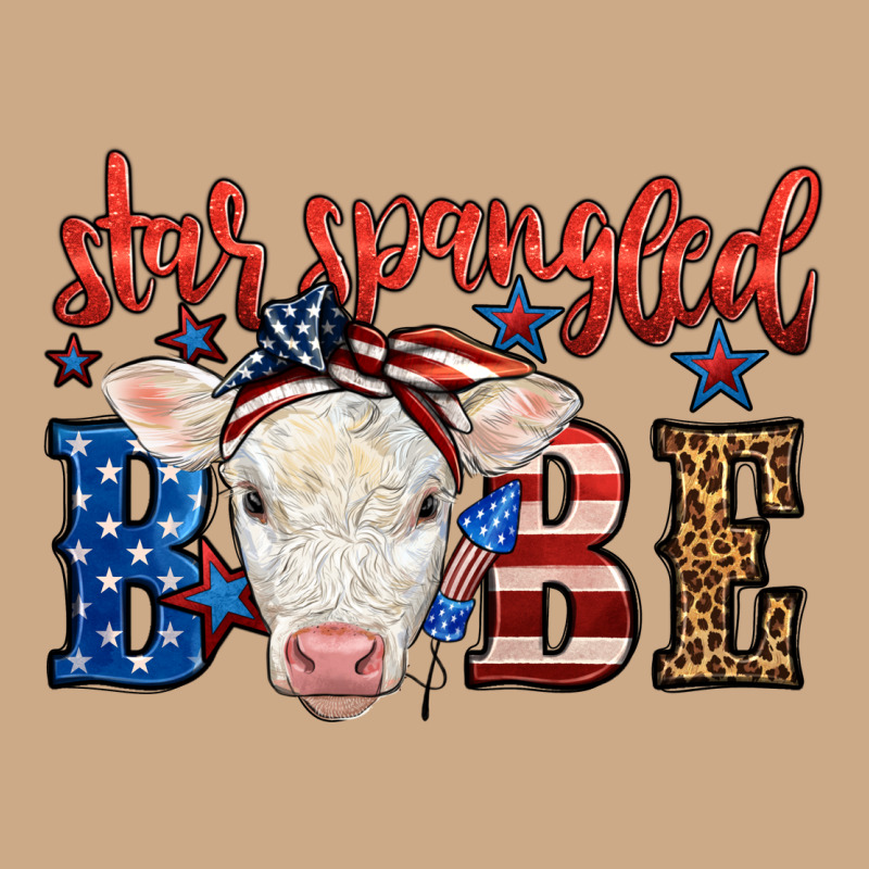 Western Star Spangled Baby Cow Vintage Hoodie by LillyAllenDesigns | Teevron