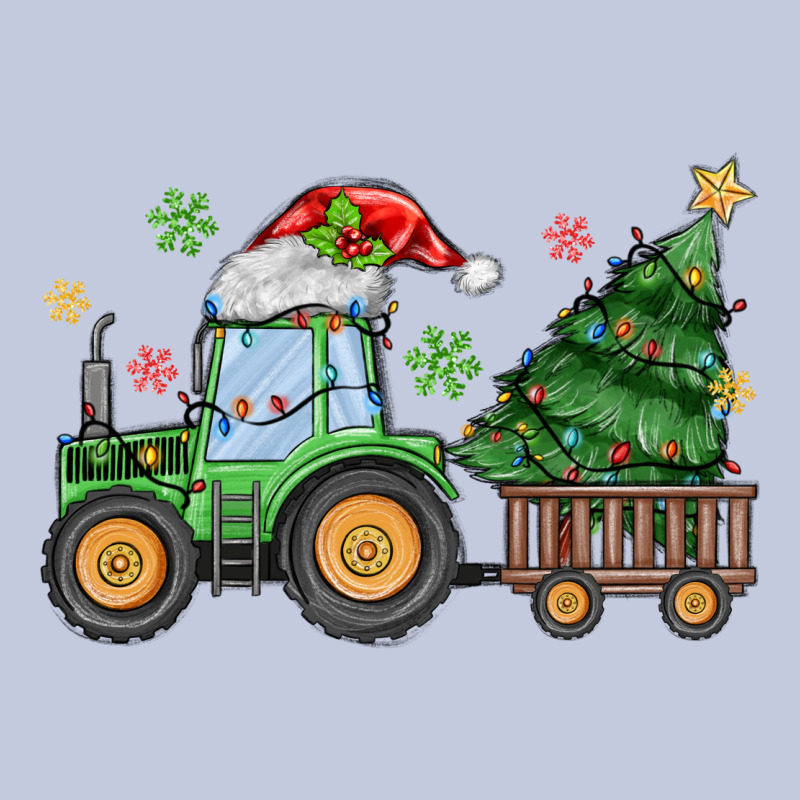 Christmas Tractor Long Sleeve Tee by MaliasSmallBusiness | Teevron