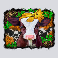 St Patricks Baby Cow With Leopard Background Zipper Hoodie | Teevron