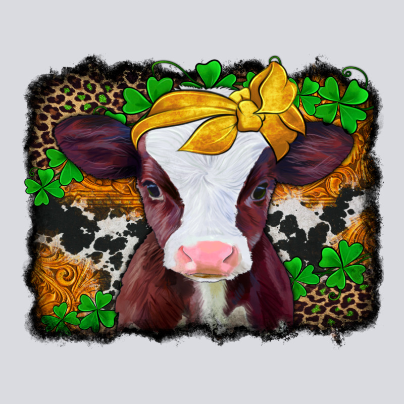 St Patricks Baby Cow With Leopard Background Zipper Hoodie by Jasminsmagicworld | Teevron