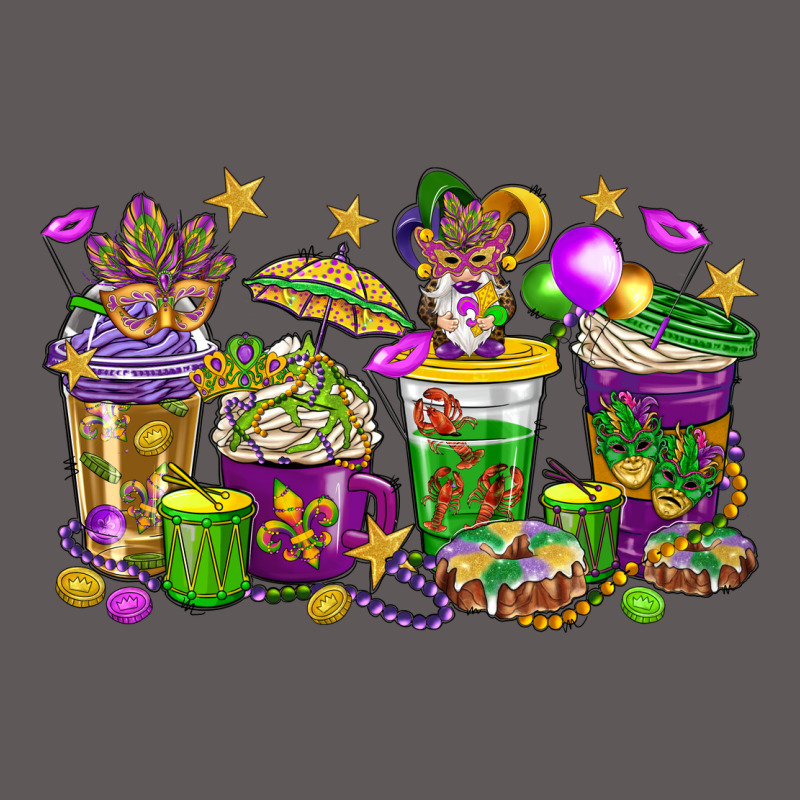 Mardi Gras Coffee Cups Premium Hoodie by HowdyJamesFarm | Teevron