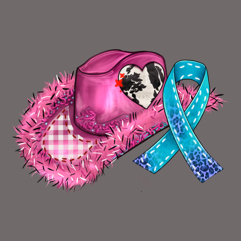 Cowboy Hat And Cancer Ribbon Urban Heavy Tee by AdoDesignShop | Teevron