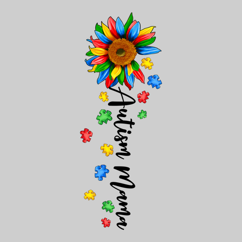 Autism Mama Sunflower Black Premium Tee by JahusDesignShop | Teevron