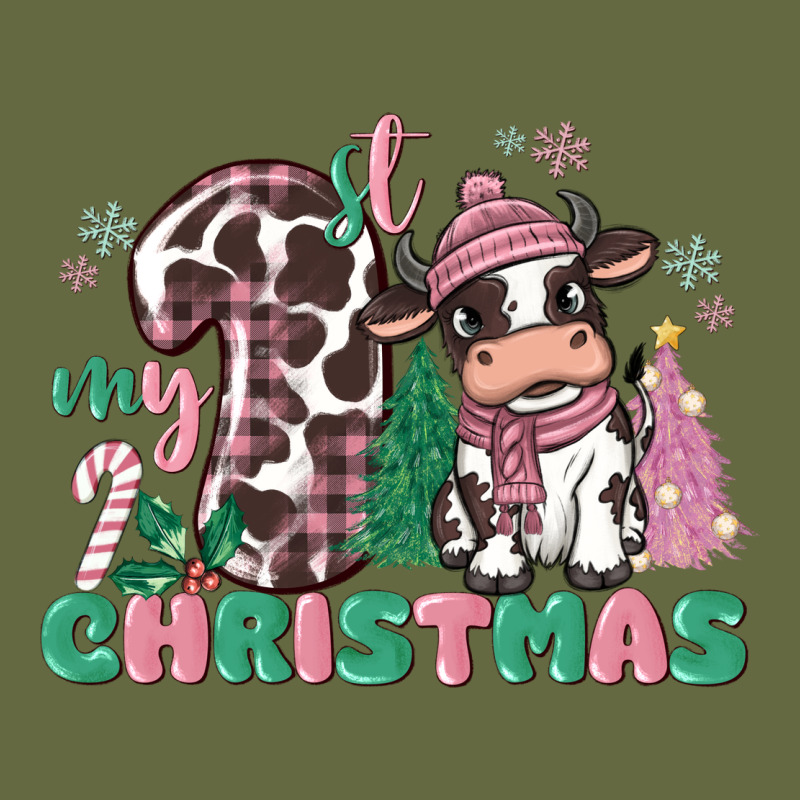 My First Christmas Cow Long Sleeve Tee by MaliasSmallBusiness | Teevron