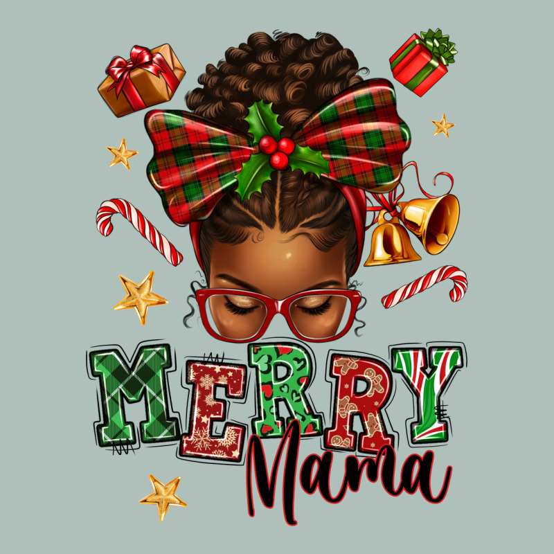 Merry Mama Afro Messy Bun Heavyweight Hoodie by texasbilliewilder | Teevron