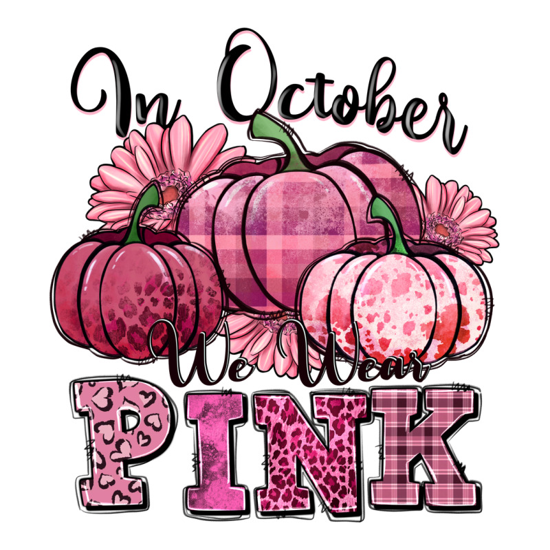 In October We Wear Pink Pumpkin Heavyweight Hoodie by texasbilliewilder | Teevron