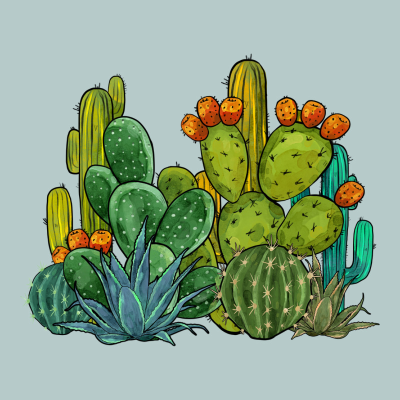 Watercolor Cactus Heavy Core Tee by BarkalooDesign | Teevron