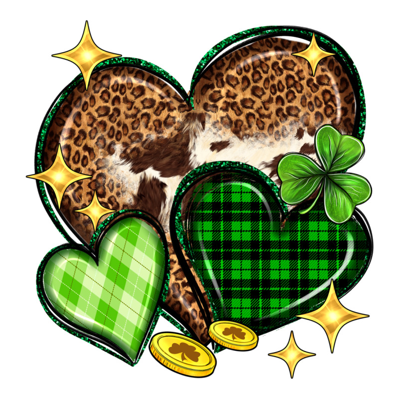 St. Patrick's Day Hearts Ladies Tee by Neo Western | Teevron