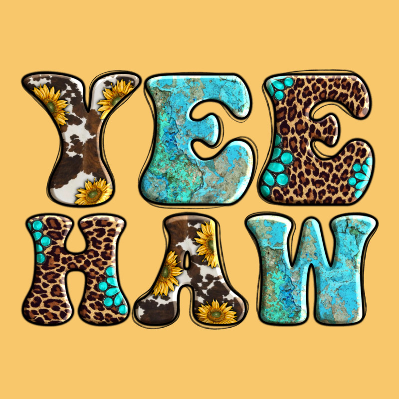 Western Sunflowers Turquoise Leopard Yee Haw Vintage Hoodie by BarkalooDesign | Teevron