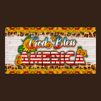 God Bless America Sunflower License Plate Heavy Core Tee | Teevron