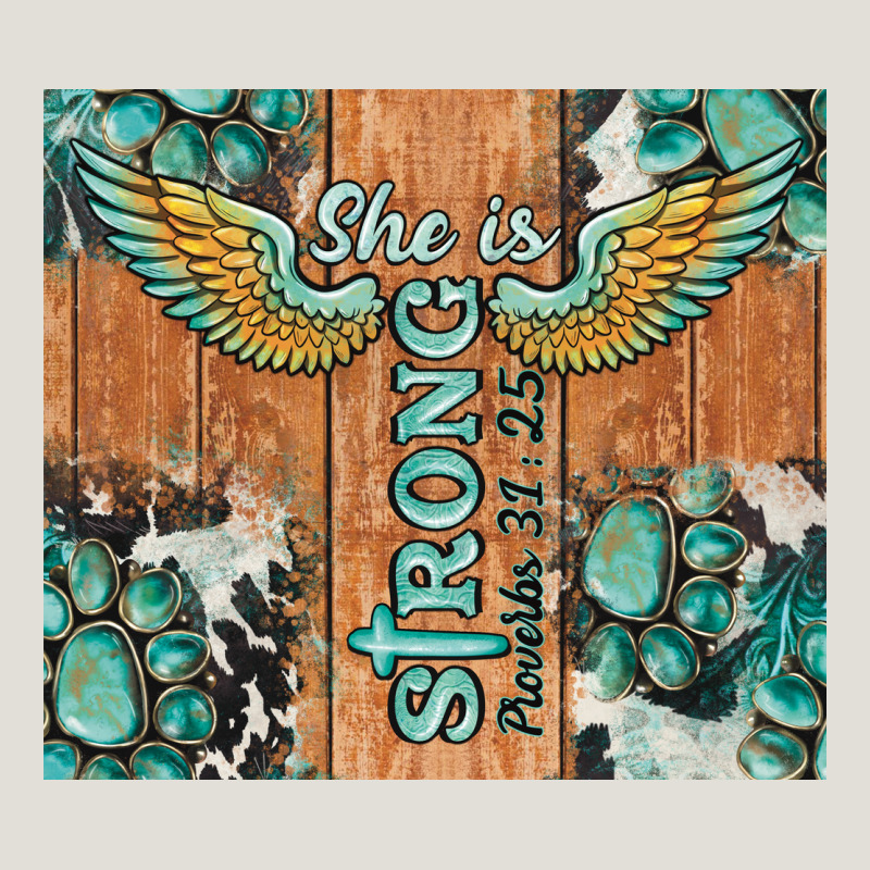 She Is Strong Tumbler Heavy Core Tee by BarkalooDesign | Teevron
