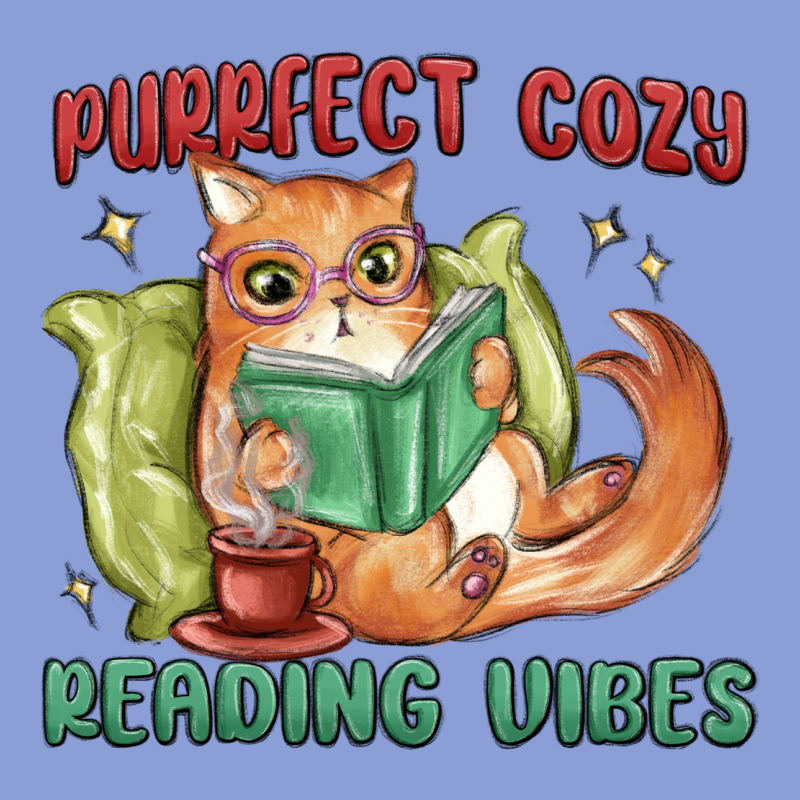 Purrfect Cozy Reading Vibes Long Sleeve Tee by MaliasSmallBusiness | Teevron