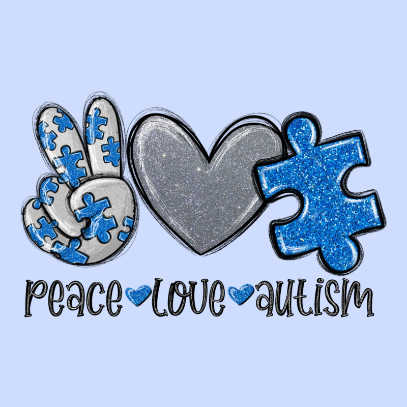 Peace Love Autism Urban Heavy Tee by MaliasSmallBusiness | Teevron