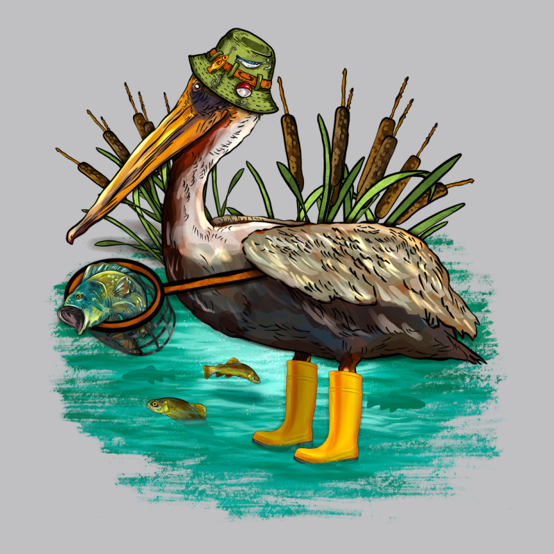 Fishing Pelican Camp Long Sleeve Tee by NancyCooperArtShop | Teevron
