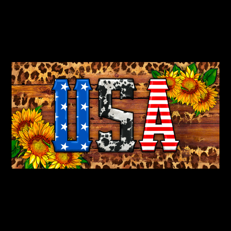 Usa Sunflowers License Plate Heavy Core Tee by HRA Design Shop | Teevron