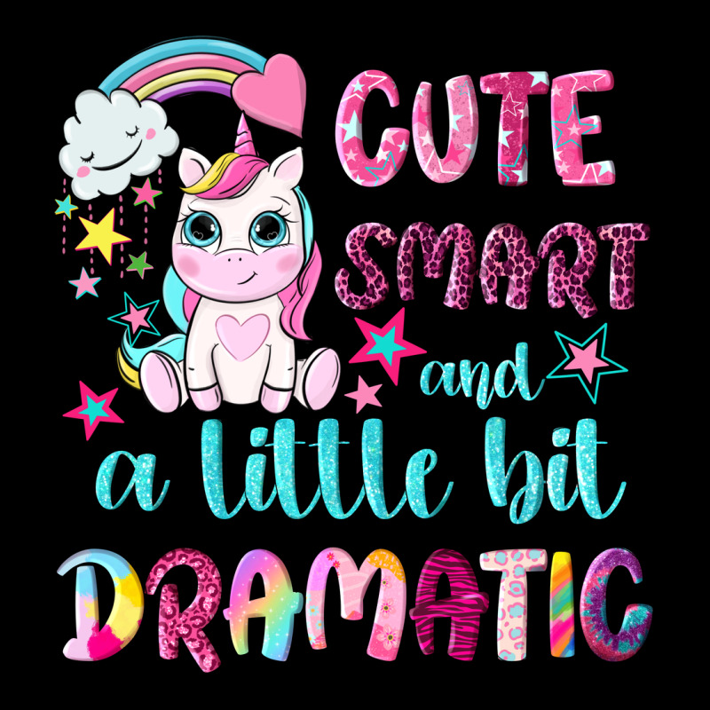 Cute Smart And A Little Bit Dramatic With Unicorn Long Sleeve Tee by NancyCooperArtShop | Teevron
