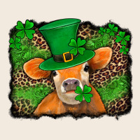 St Patricks Orange Cow With Leopard Background Zipper Hoodie | Teevron