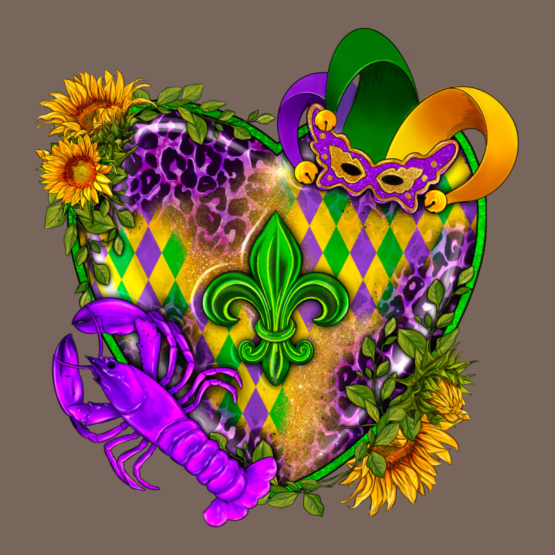 Mardi Gras Heart Premium Hoodie by HowdyJamesFarm | Teevron