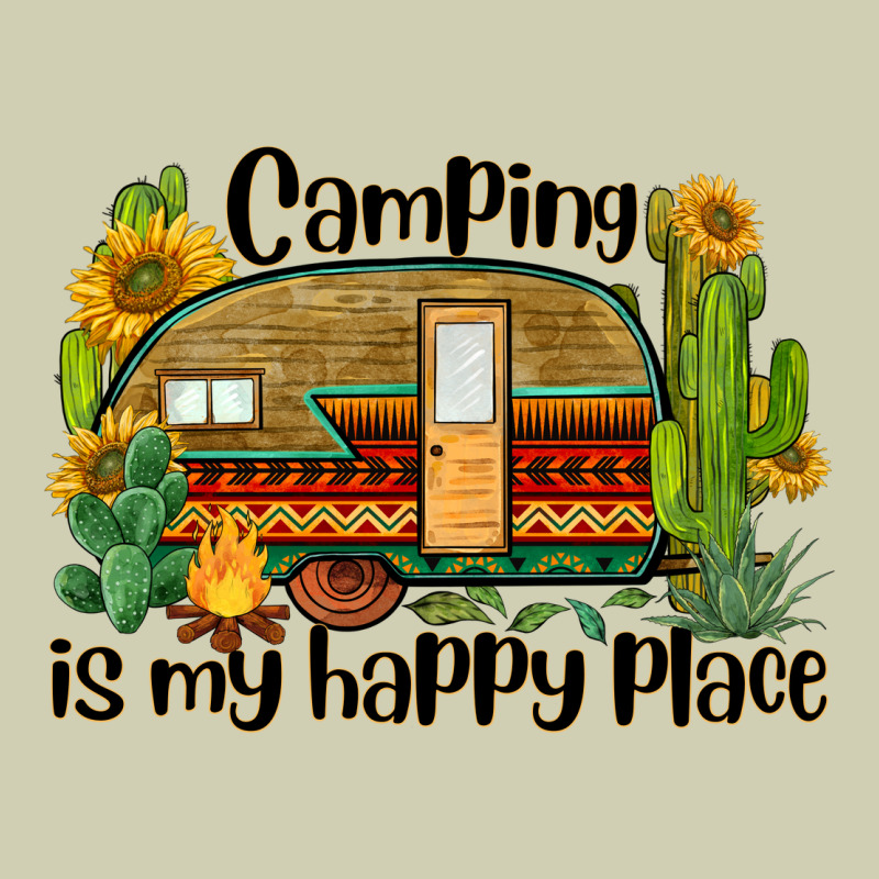 Camping Is My Happy Place Caravan Heavy Core Tee by BarkalooDesign | Teevron