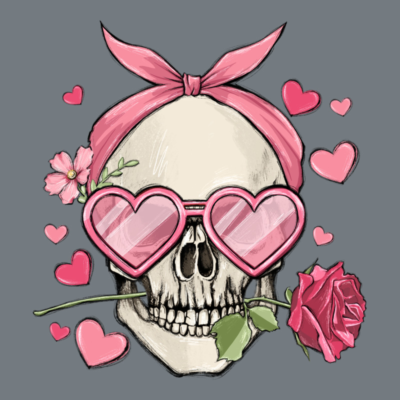 Valentine's Day Skull Heavyweight Sweatshirt by MaliasSmallBusiness | Teevron